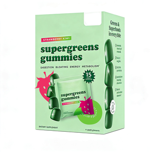 OEM Yeşil Süper Sebze Tozu Jelibonları Çeşitli Organik Sebzeler, Algler, Vitaminler, Mineraller, Besin Takviyesi Jelibonları - Product Image 1