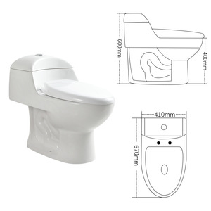 Haute qualité en céramique <span class=keywords><strong>de</strong></span> petite taille monobloc S-trap <span class=keywords><strong>toilette</strong></span> allongée désodorisation automatique Siphon Jet rinçage réservoir d'eau basse - Product Image 6