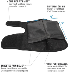 Enveloppe de poche de glace pour pied de cheville pour blessures pochette de glace réutilisable pour entorse plantaire chevilles Achille - Product Image 4