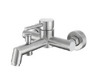 Robinet de douche monocommande en acier inoxydable 304 brossé contemporain pour usage hôtelier