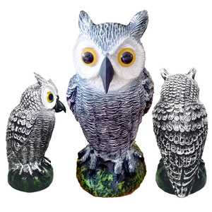 Décoy de hibou réaliste 3D, résistant aux intempéries, en plastique, pour effrayer les oiseaux, pour jardin, ferme, chasse, appât pour hiboux, lutte antiparasitaire, décoration extérieure - Product Image 1