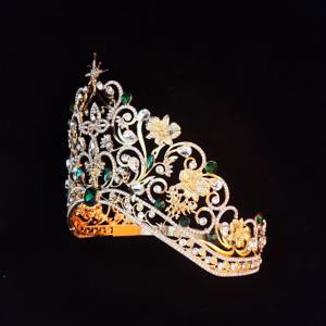 Corona <span class=keywords><strong>de</strong></span> Reina Chapada en <span class=keywords><strong>Oro</strong></span> al por Mayor, Corona <span class=keywords><strong>de</strong></span> Princesa Curva Real <span class=keywords><strong>de</strong></span> Miss Universo para Concursos <span class=keywords><strong>de</strong></span> Belleza - Product Image 4