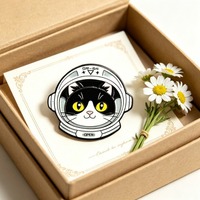 5 Model Pin Enamel Kucing Astronot dari Paduan Seng, Bros Kerah Kucing Luar Angkasa, Perhiasan Hewan Kartun, Hadiah