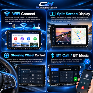 เหมาะสำหรับวีดีโอวิทยุติดรถยนต์ VW Polo Passat SEAT Toledo เครื่องเล่นมัลติมีเดียระบบนำทาง 9 นิ้ว 2 DIN Android GPS - Product Image 3