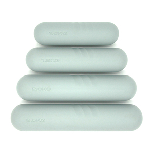 Ensemble d'haltères en silicone écologique de 2 kg, sans odeur, avec noyau en fer massif, poids anti-roulement, protection du <span class=keywords><strong>sol</strong></span>, entraînement à domicile - Product Image 5
