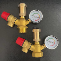 Ensemble de sécurité pour chaudière en laiton DN15 DN20 DN25, comprenant soupape de décharge de pression 6 bars, collecteur de purge d'air et manomètre pour système de chauffage