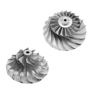 Đúc inconel 625 5 trục hợp kim titan <span class=keywords><strong>RC</strong></span> máy bay phản lực động cơ tuabin cánh quạt Turbo máy nén bánh xe - Product Image 4