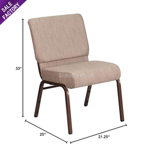 Fabricant de mobilier de théâtre en gros, chaises de banquet personnalisées avec logo et couleur, chaises d'église de luxe emboîtables - Product Image 4