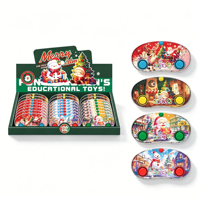 Juego de lanzamiento de anillos de agua de plástico portátil de Navidad, juguete educativo clásico para niños, juguete antiestrés unisex, regalo sorpresa promocional para niños