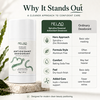 Déodorant en stick spiruline marque privée au ricinoléate de zinc pour le contrôle des odeurs, idéal pour les trajets quotidiens, l'entraînement et les voyages, sensation de sécheresse, sans aluminium