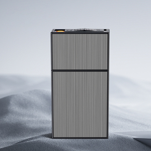 Étui à cigarettes fin en alliage d'aluminium, moderne, en métal brossé, portable, avec couvercle rabattable - Product Image 2