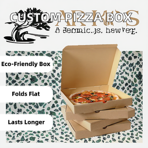 Boîte à pizza en carton ondulé personnalisée de 7 à 18 pouces avec des matériaux recyclés pour les aliments et les friandises pour animaux de compagnie - Product Image 2