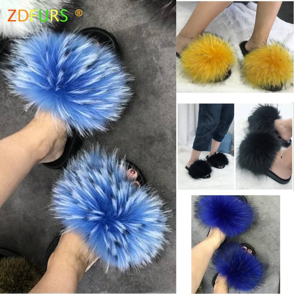 ZDFURS 2025, las más nuevas Zapatillas de piel de mapache Real