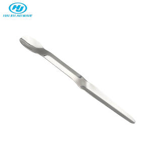 HAIJU Lab Paleta/Trulla patrón cuchara espátula-acero inoxidable, Pulido-doble extremo, cucharas cónicas en forma de paleta - Product Image 1