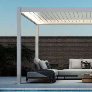 Toit électrique moderne à persiennes pour piscine et gazebo Pergola d'extérieur à toit rétractable Systèmes <span class=keywords><strong>de</strong></span> toit - Product Image 3