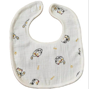 Baberos para bebé con diseño en forma de flor, de algodón muselina, doble capa, ultra suaves, absorbentes, con botón a presión, tamaño personalizado para recién nacidos - Product Image 1