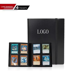 Xách tay 4 Túi thẻ Bộ sưu tập cuốn sách cho Poke Mon mtg yu-gioh thẻ thể thao bền PU vật liệu đàn hồi dây đeo bảo vệ Album - Product Image 1