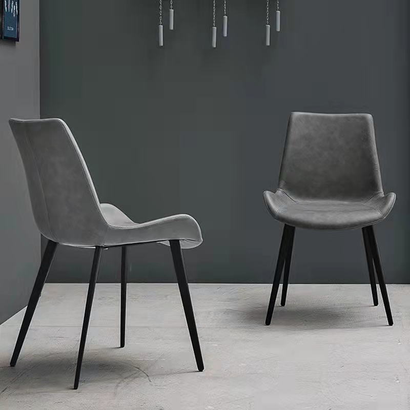 Italian Classic Luxury Modern Cheap Black Cafe Chair PU Restaurant Chairs Metal Gym Kitchen OEM Building Style