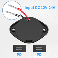Adaptateur de prise de charge étanche 12V/24V double USB C PD 36W, double port de charge USB pour camping-car, bateau