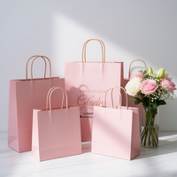 Sacs en papier kraft colorés avec logo, sacs d'emballage personnalisés imprimés pour la vente au détail et les cadeaux, sacs en papier personnalisés imprimés de luxe
