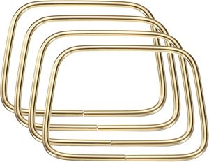 Uxcell - Asas Metálicas para Bolsos, Anillos Trapezoidales para Bolsos, Hebillas de Repuesto para Bolsos, Herrajes para Bolsos Tejidos a Mano, Unisex - Product Image 1