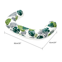 Fauteuil flottant gonflable en forme de U à motif feuille tropicale, transat de piscine portable, hamac aquatique pour adultes