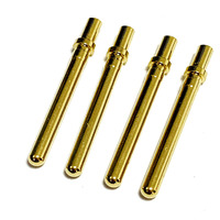 Terminal Pin Insert Kuningan Kustom Pabrik untuk Pria dan Wanita, Berlapis Emas, Konduktivitas Tinggi, Adaptor Penerbangan, Konektor Presisi Tinggi PCB