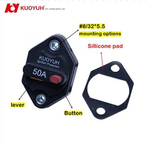 Disjoncteur de surtension étanche de milieu de gamme à déclenchement par poussée série KUOYUH 21-8P pour applications marines - Vente en gros fabricant - Product Image 4