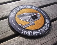 Patch brodé avec slogan de caméra de surveillance, patch de sécurité « Vous êtes surveillés » pour veste, sac à dos, vêtements streetwear, DIY