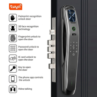 Serrure intelligente Tuya WiFi entièrement automatique avec empreinte digitale, caméra intégrée, reconnaissance faciale 3D pour portes en aluminium/bois