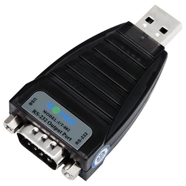 UOTEK Self Powered FTDI Chips USB-A to DB9 RS232 Converter UT-882 Supports Windows/Mac/Linux -25 to 70 5m Transmission