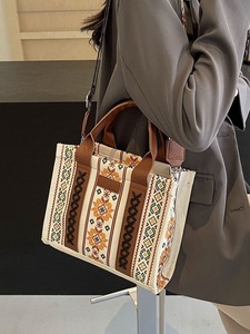 Công suất lớn Bohemian <span class=keywords><strong>Aztec</strong></span> Tote Túi Thiết kế ví Retro hàng ngày Túi vai Phương Tây với dây đeo rộng có thể điều chỉnh - Product Image 3