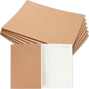 Bulk Cheap Brown Kraft Journal Notebook A5 Size Hardcover Leather Cover <b>Sewing</b> Binding 60 Sheets Gift Custom Design - Product Image 1