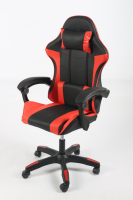 Chaise de jeu de course avec repose-pieds, fauteuil de bureau ergonomique inclinable et pivotant pour gamer