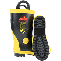 Chaussures de sécurité à semelle en acier à embout en acier de haute qualité bottes de sécurité incendie de pompier pour toutes les saisons-caoutchouc été hiver printemps automne