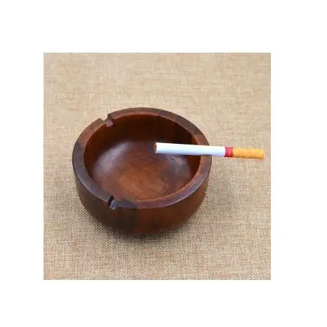 ייחודי עץ אפר מגש בית ולמשרד אקראי אביזרי מתנה בעבודת יד עץ דקורטיבי סיגר מאפרה