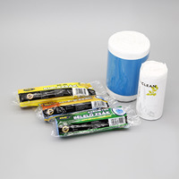 Bolsas de basura de polietileno impresas a medida de fábrica en Vietnam, en rollo con cordón, capacidad de 10-20L para contenedor de basura