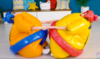 Costumes de lutte de sumo rembourrés en mousse de haute qualité ensemble complet de costumes et de tapis de sumo gonflable pour enfants avec matelas