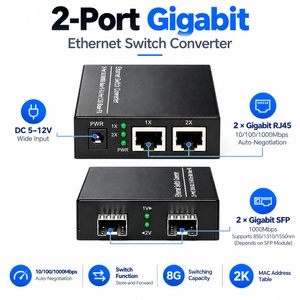 Ad alta velocità 10/100/1000m 3KM 20KM 2 SFP 2 RJ45 SFP Media Converter Ethernet <span class=keywords><strong>Switch</strong></span> fibra ottica Media Converter <span class=keywords><strong>Gigabit</strong></span> - Product Image 2