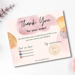 Tùy Chỉnh Sang Trọng Kết Cấu Giấy Cảm Ơn Bạn Bài Thẻ Với Lá Logo Thương Hiệu Kinh Doanh Đặt Hàng Thẻ <span class=keywords><strong>In</strong></span> Thankyou Thẻ Cho Doanh Nghiệp Nhỏ - Product Image 2