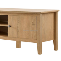 Ensemble de meuble TV et table basse en bois au design moderne avec grand espace de rangement, idéal pour les salons, hôtels, cuisines et appartements