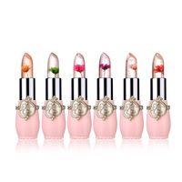 Rouge à lèvres en gelée Waterproof, transparents, changement de couleur, baume à lèvres durable, brillant, outils de maquillage, 6 couleurs, 1 pièce