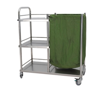 Hospital Linen <strong>Trolley</strong> Stainless Steel Medical <strong>Dressing</strong> <strong>Trolley</strong> - Product Image 1