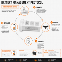 Batería Phantom 3 de 4500 mAh y 15.2 V, Batería de Vuelo Inteligente para la Serie DJI Phantom 3, LiPo 4S de 68.4 Wh, 23 Minutos de Tiempo de Vuelo