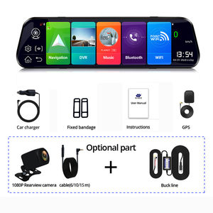 Specchietto Retrovisore Auto 4G GPS 11,26 Pollici con DVR di Sicurezza AHD Schermo Intero Grandangolare Registratore Personalizzato Scatola Nera - Product Image 3
