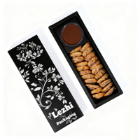 Boîte à glissière écologique pour la restauration rapide, biscuits, crêpes, gâteaux, chocolats, truffes, traiteur, emballage en papier avec insert pour sauce