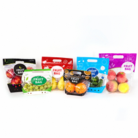 Sacs en plastique transparents personnalisés de 5 lb avec fermeture éclair perforée et respirante pour l'emballage commercial de raisins frais