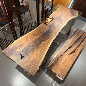 Solido legno noce nero lastra <span class=keywords><strong>da</strong></span> tavolo in resina moderna Set di mobili per la casa <span class=keywords><strong>cucina</strong></span> <span class=keywords><strong>da</strong></span> <span class=keywords><strong>pranzo</strong></span> Bar <span class=keywords><strong>soggiorno</strong></span> di qualità per banchetti - Product Image 1