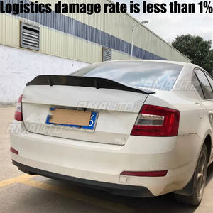 For Volkswagen Skoda Octavia 2015 2016 2017 100% Real Carbon Fiber Rear Spoiler Tail Trunk Wing <b>Boot</b> Lip <b>Cover</b> Car R Styling - Product Image 2