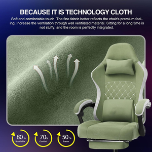 Silla Gamer Ergonómica con Respaldo Alto y Soporte Lumbar, Silla de Juego Rosa - Product Image 4